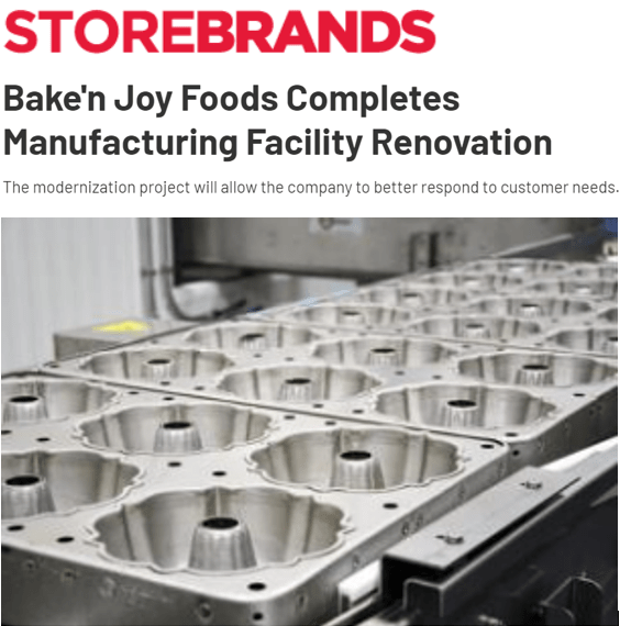 Insight Bake'n Joy Foods Completes Manufacturing Facility Renovation